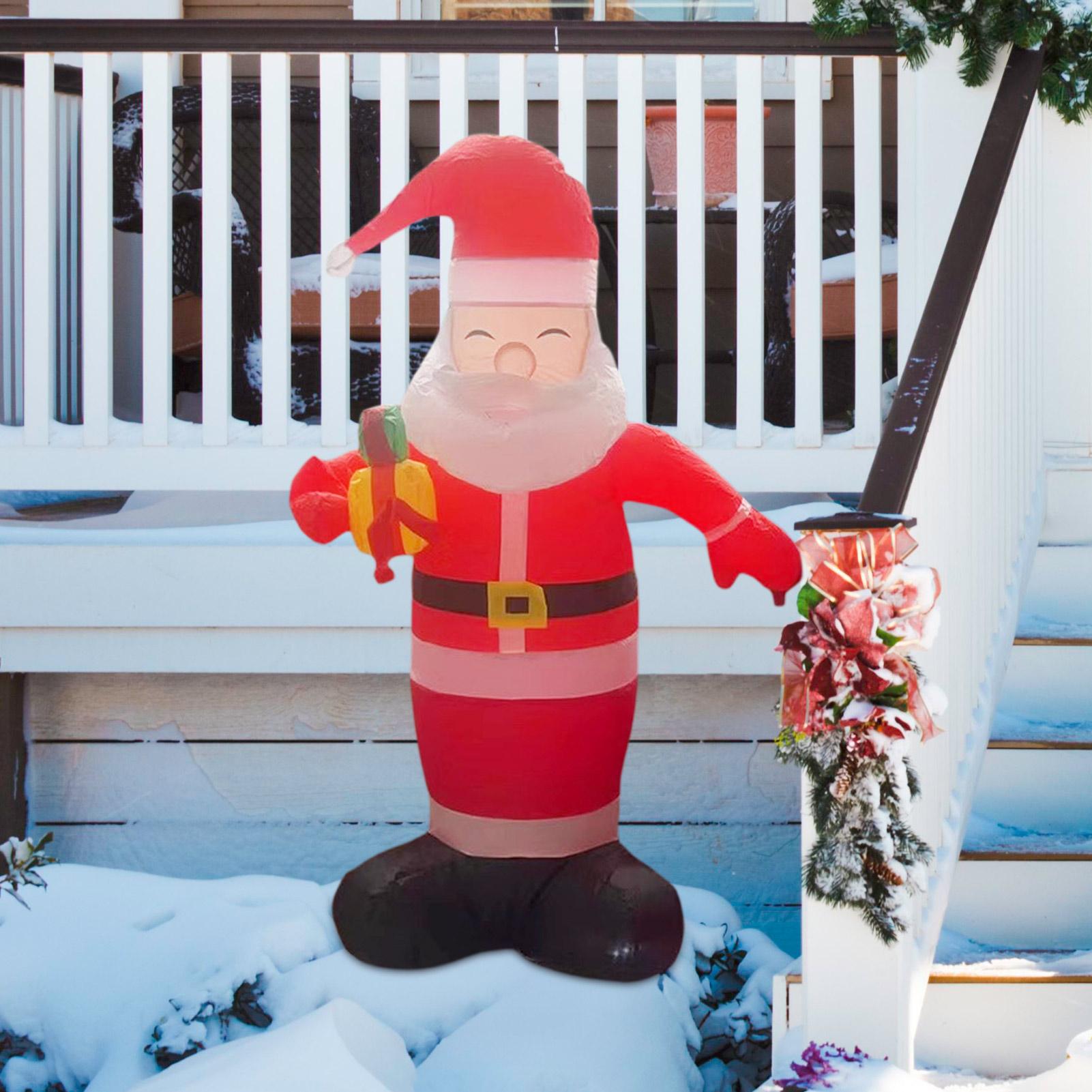Inflatable Santa Claus Outdoor - Lighting Decoration Stand บทวิจารณ์และราคา