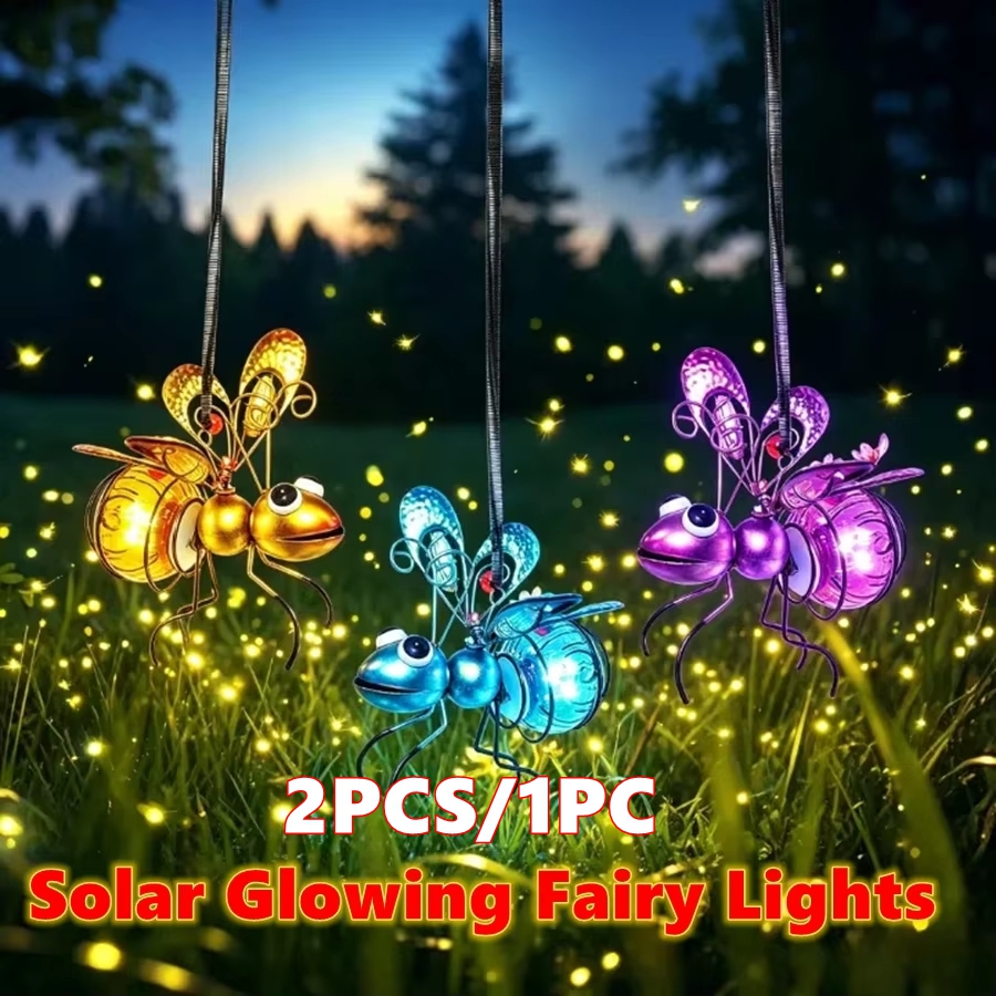Solar Iron Insect Statue With  - Lighting Bug Decor บทวิจารณ์และราคา