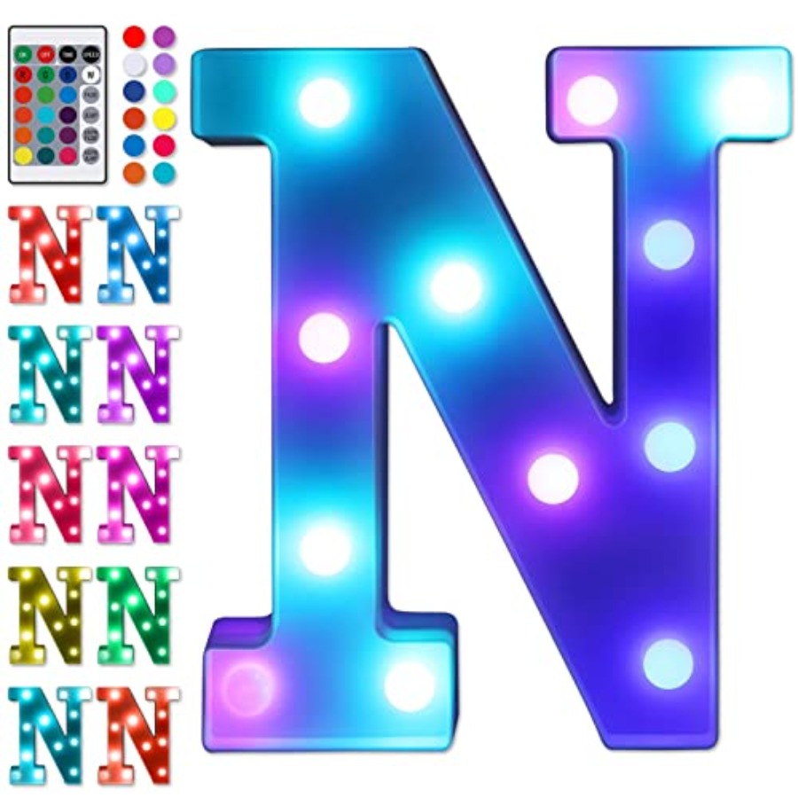 ful LED Letter Lights with Rem - Light Up Letters Marquee บทวิจารณ์และราคา