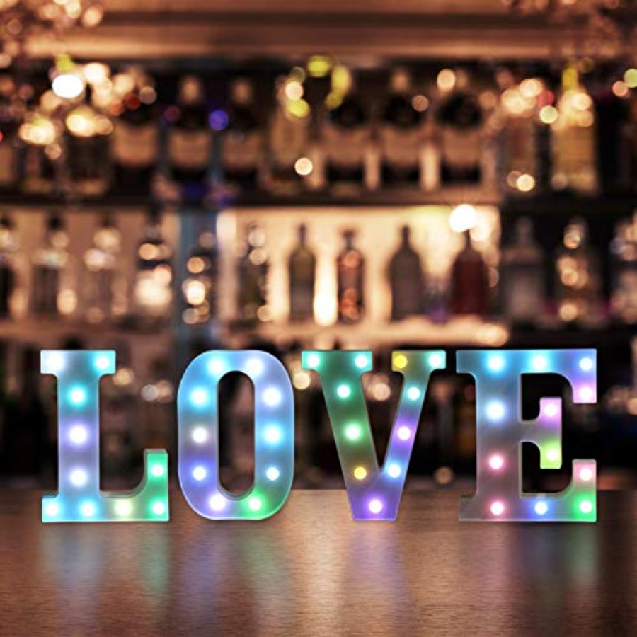 ful LED Letter Lights with Rem - Light Up Letters Marquee บทวิจารณ์และราคา