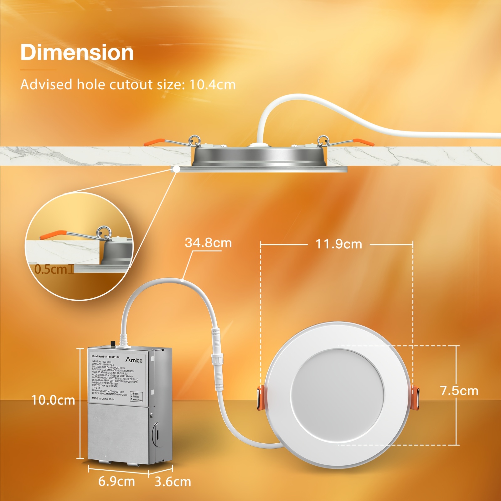 12/6 Pack 4/6 Inch 5CCT LED Re - Led Lighting Decor บทวิจารณ์และราคา