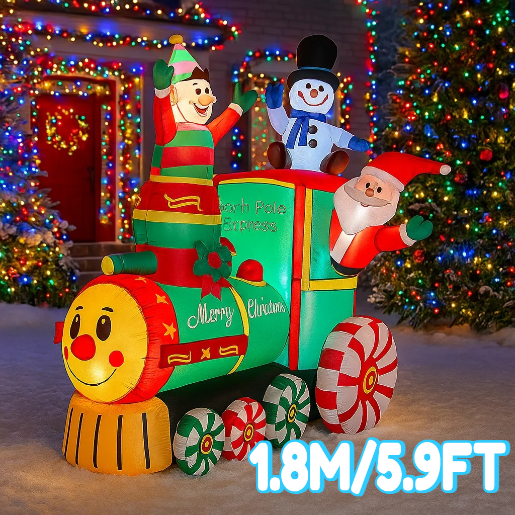 1.8M/5.9FT Inflatable Santa Cl - Santa'S Elves Holiday Lighting & Decor Llc บทวิจารณ์และราคา