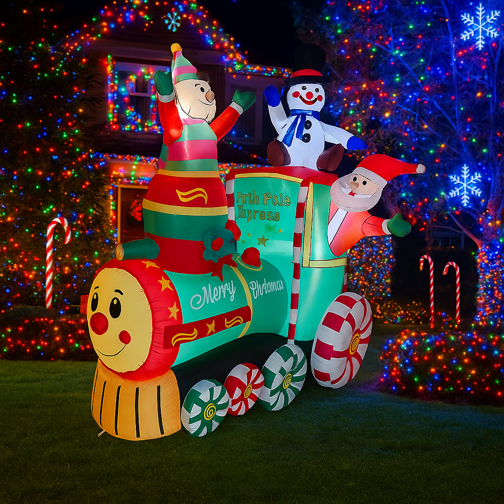 1.8M/5.9FT Inflatable Santa Cl - Santa'S Elves Holiday Lighting & Decor Llc บทวิจารณ์และราคา