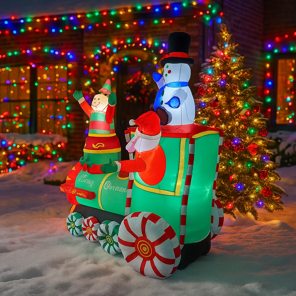 1.8M/5.9FT Inflatable Santa Cl - Santa'S Elves Holiday Lighting & Decor Llc บทวิจารณ์และราคา