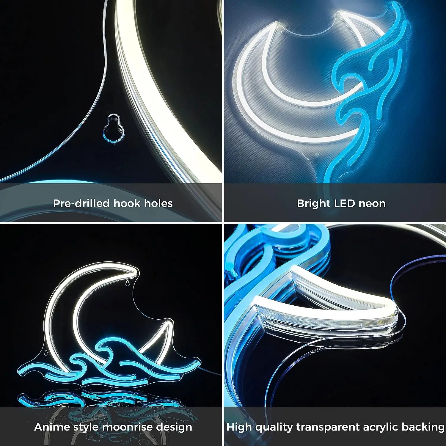 Neon Sign Moon over Sea Neon L - Neon Sign Custom Led บทวิจารณ์และราคา