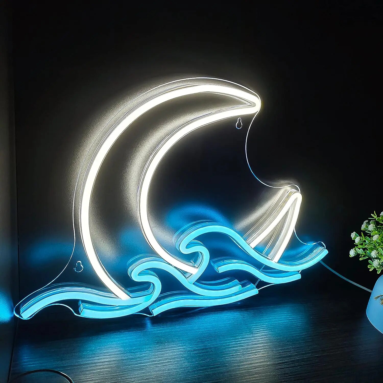 Neon Sign Moon over Sea Neon L - Neon Sign Custom Led บทวิจารณ์และราคา