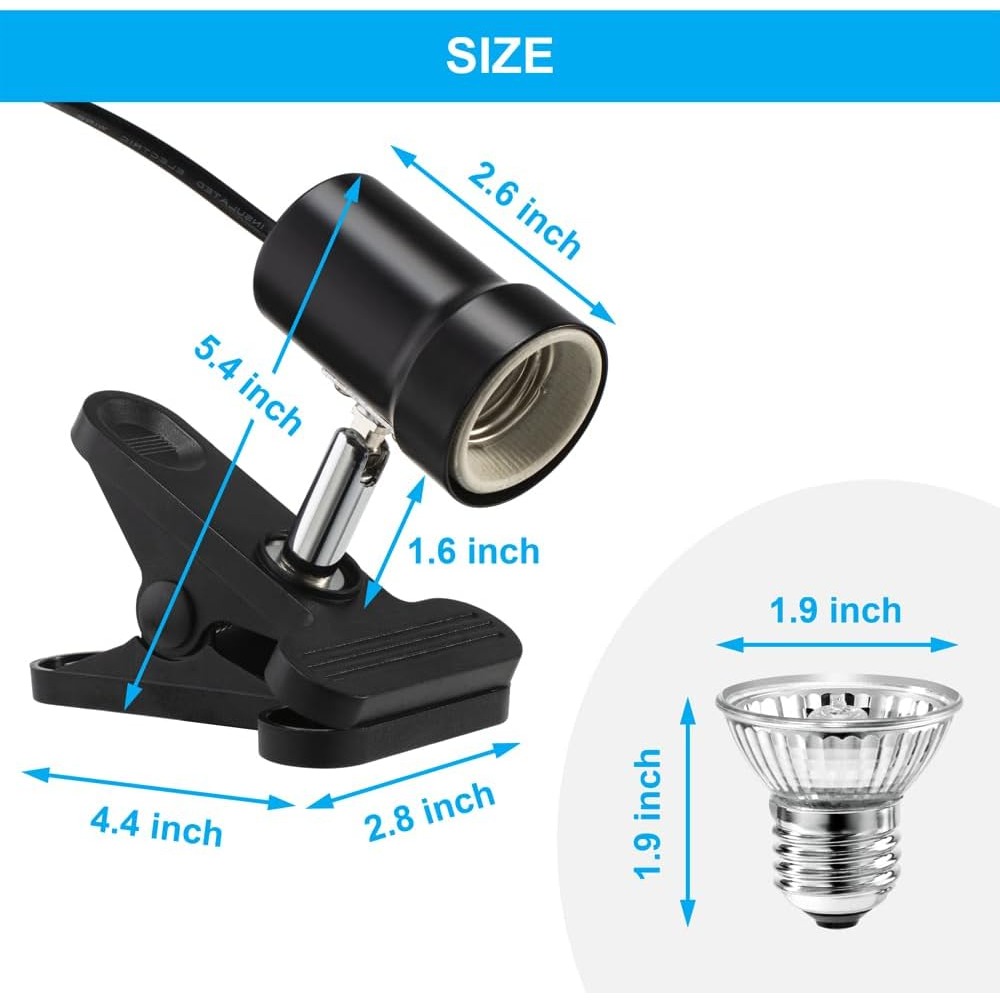 Reptile Heat Lamp Fixture E27  - Gecko Lighting & Decor บทวิจารณ์และราคา