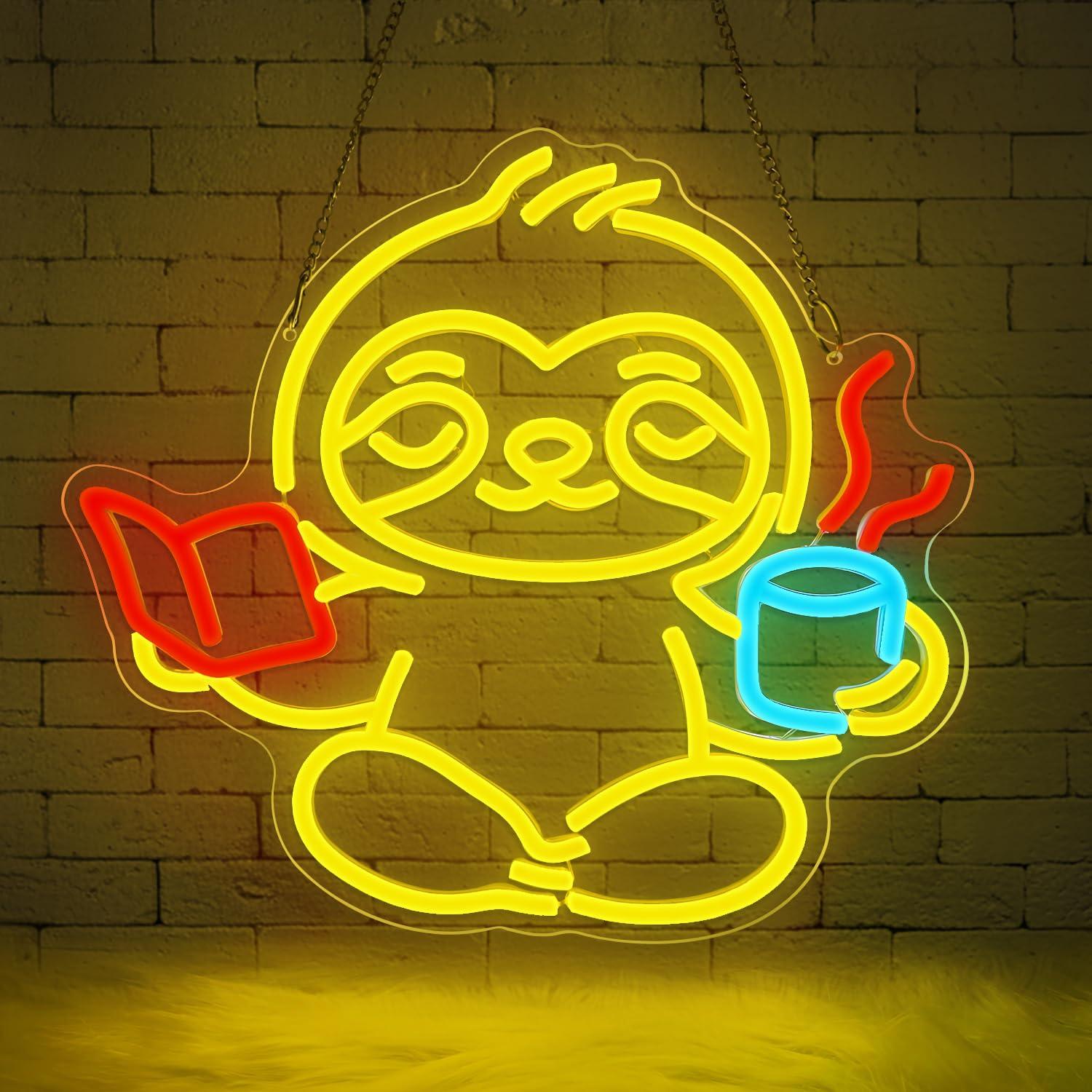 Sloth Neon Sign USB Dimmable L - Lighting Decor For Home บทวิจารณ์และราคา