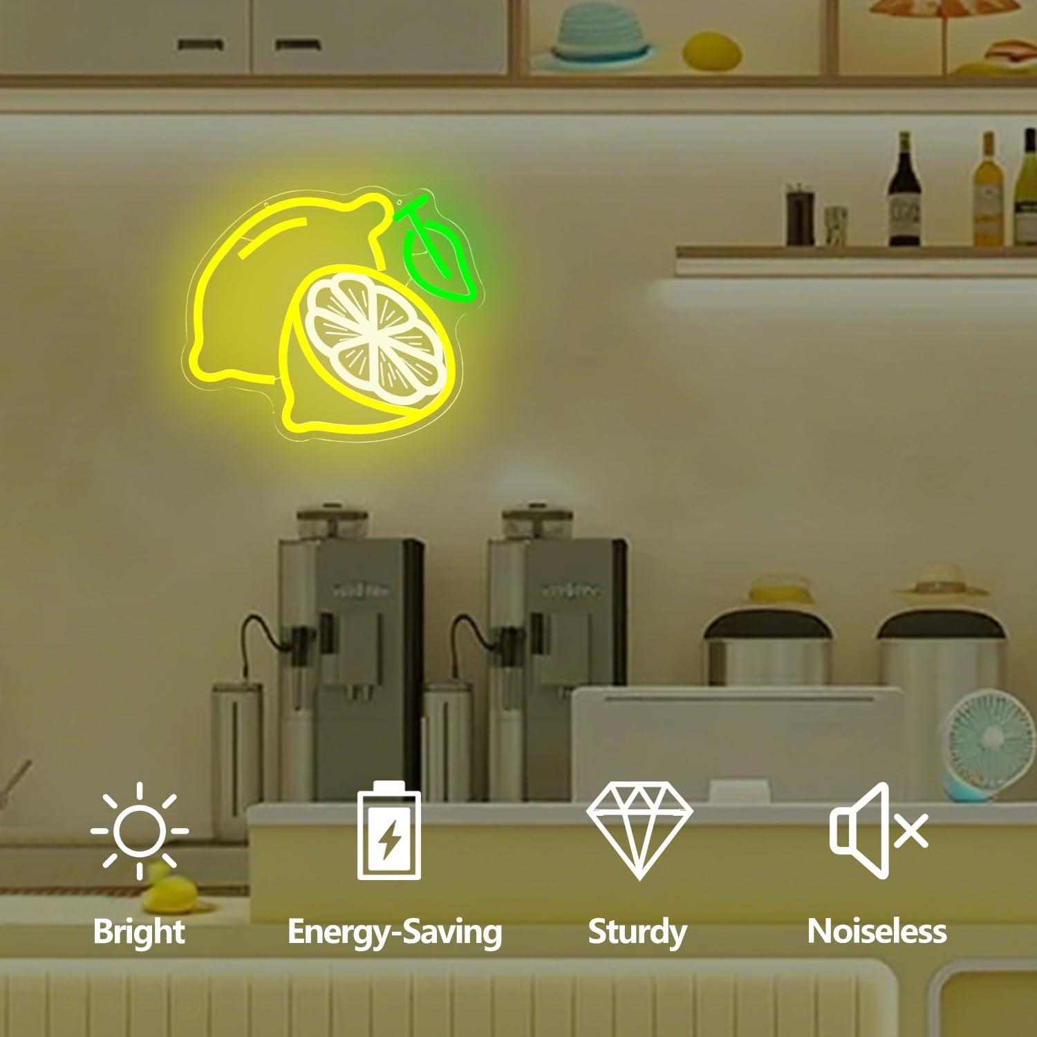 Lemon Neon Sign Dimmable LED L - Lighting Decor For Home บทวิจารณ์และราคา