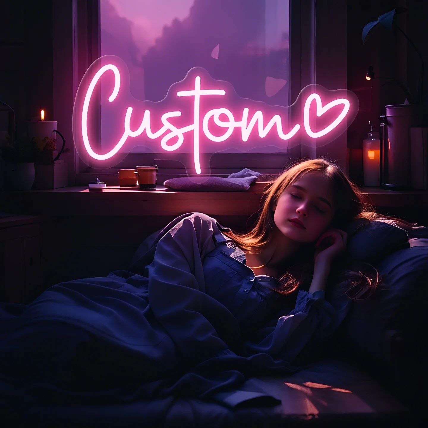 Custom LED Neon Sign Heart USB - Neon Sign Custom Led บทวิจารณ์และราคา
