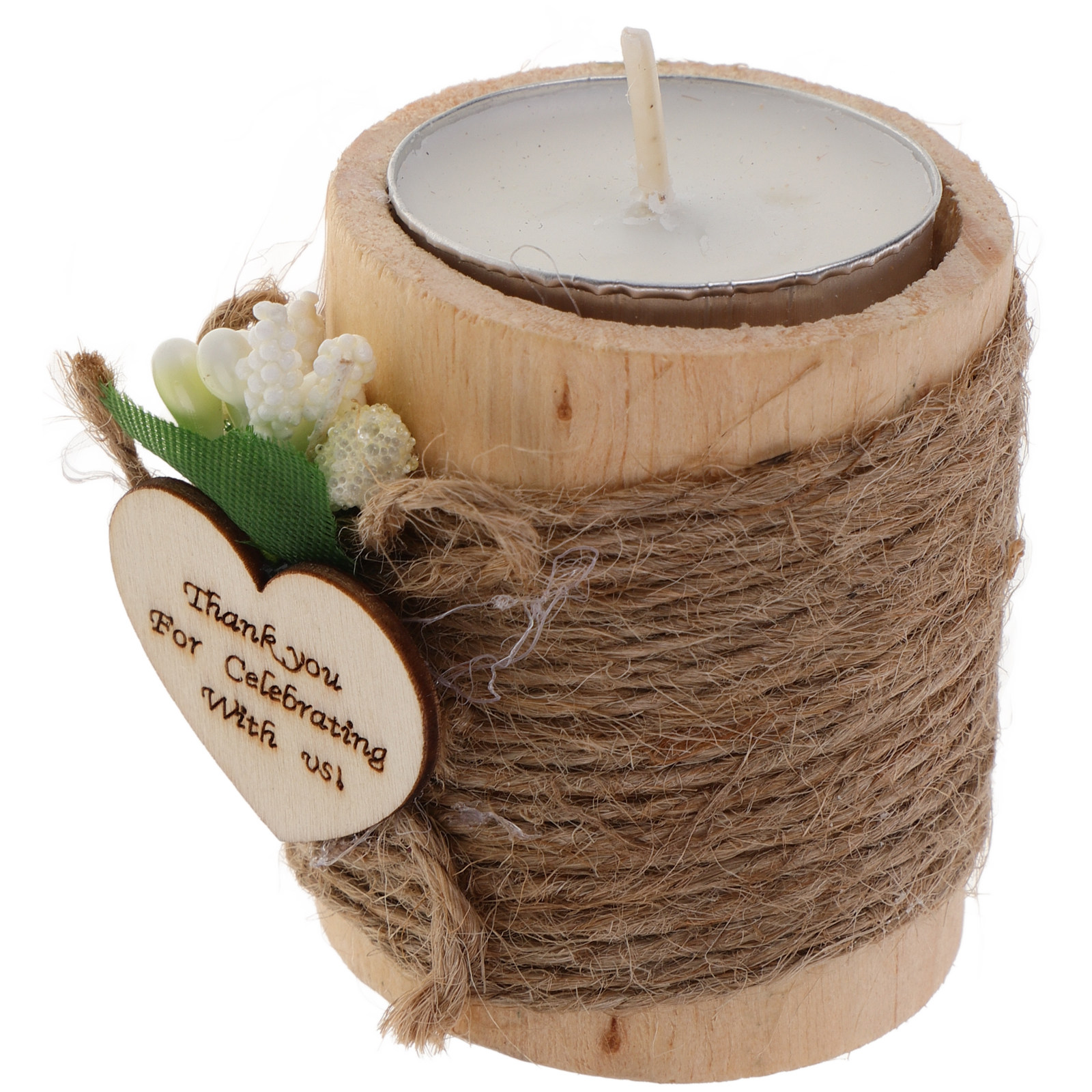 Rustic Wooden Holder Small Tea - Lighting Decoration Stand บทวิจารณ์และราคา
