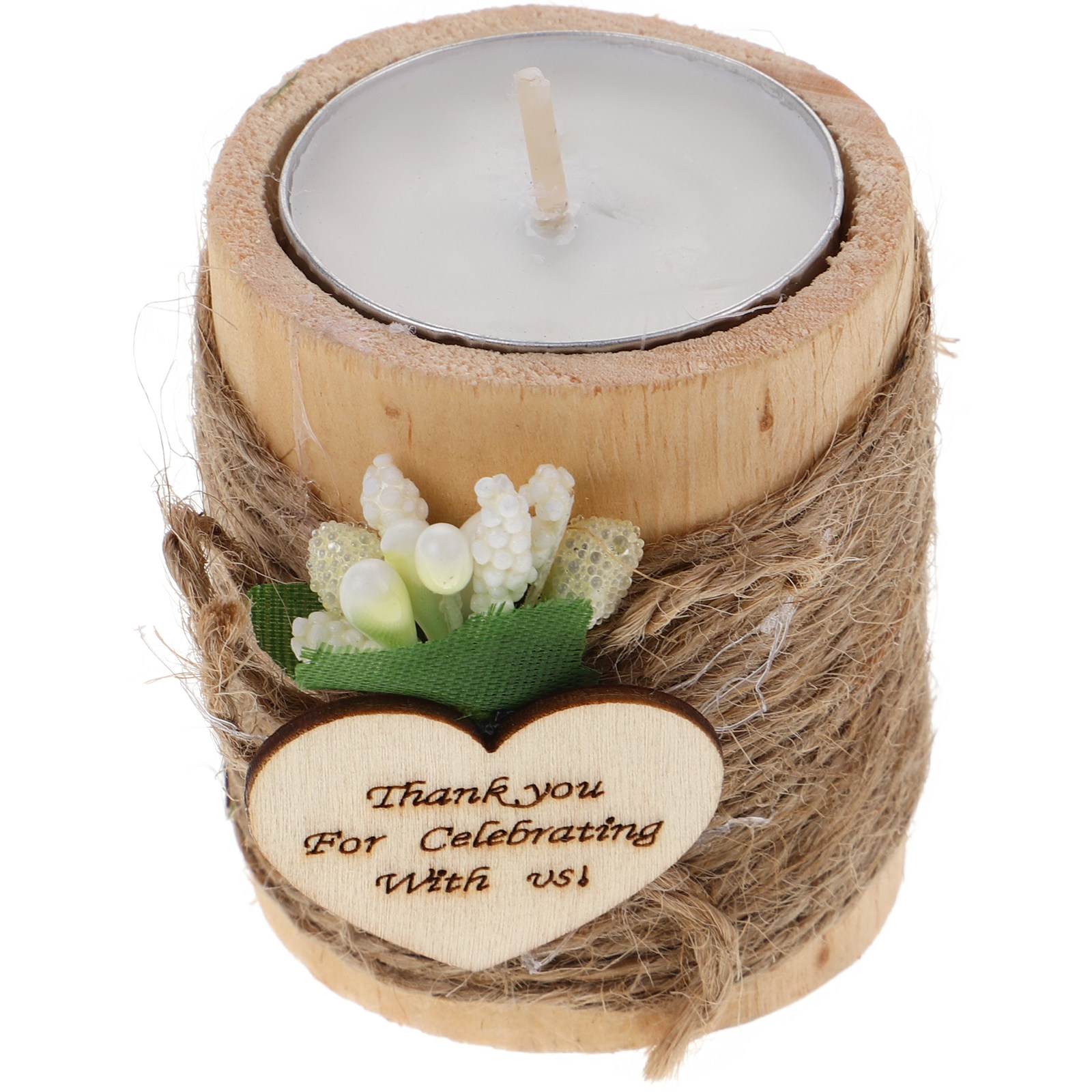 Rustic Wooden Holder Small Tea - Lighting Decoration Stand บทวิจารณ์และราคา