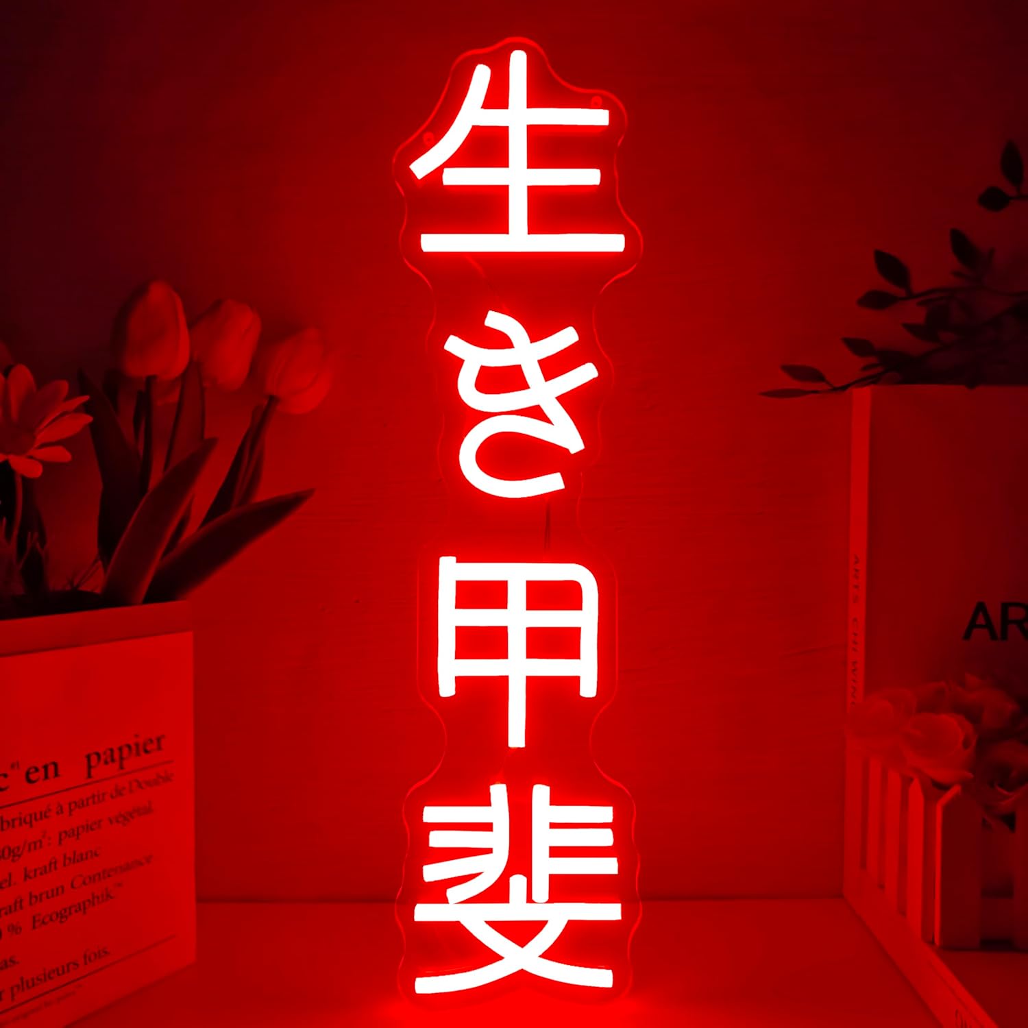 Japanese Birthday Ikigai Neon  - Lighting Decor Bedroom บทวิจารณ์และราคา