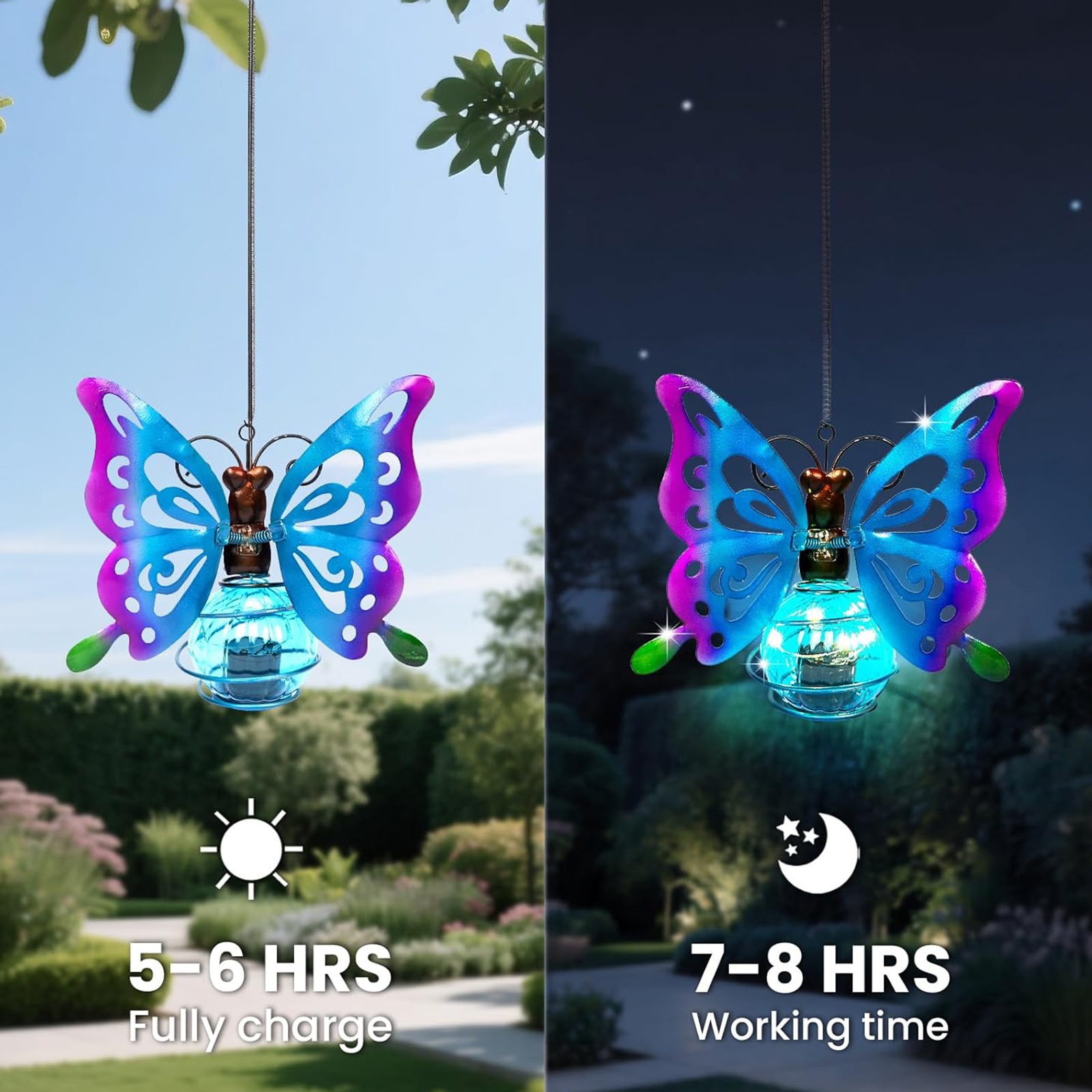 Solar Hanging Bug Light LED Si - Lighting Bug Decor บทวิจารณ์และราคา