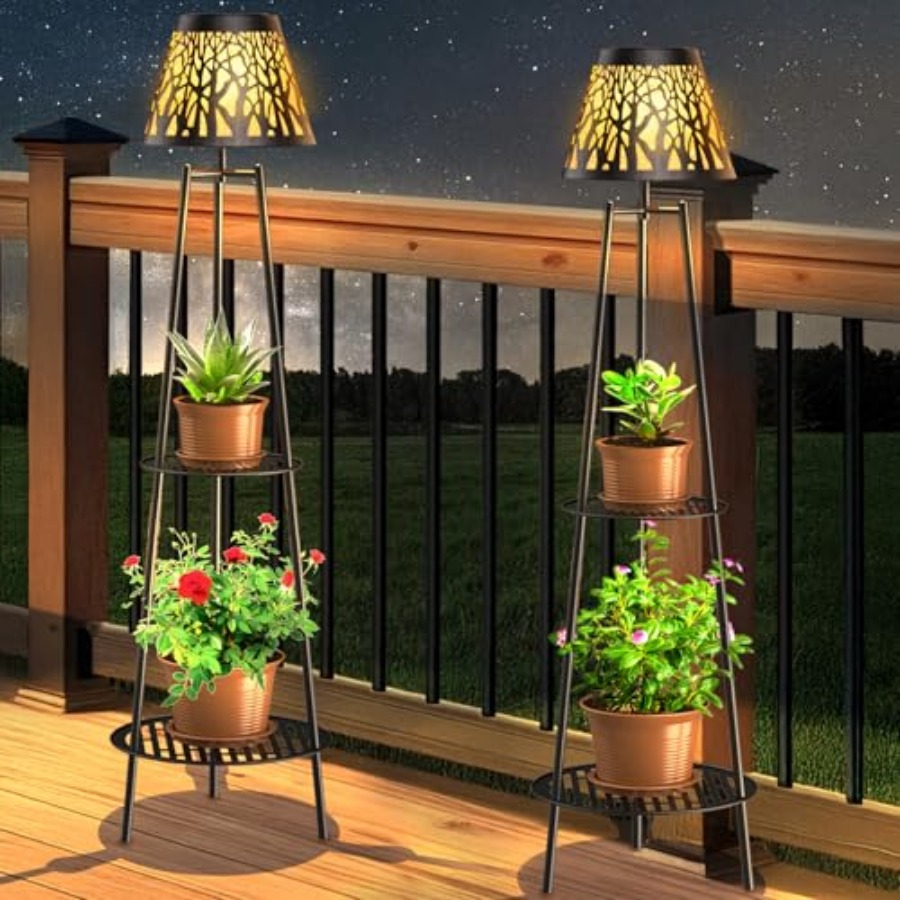 2 Pack Outdoor Solar Floor Lam - Led Lighting Decor บทวิจารณ์และราคา