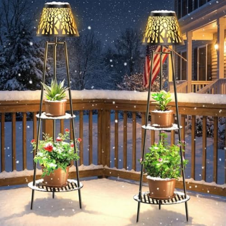 2 Pack Outdoor Solar Floor Lam - Led Lighting Decor บทวิจารณ์และราคา