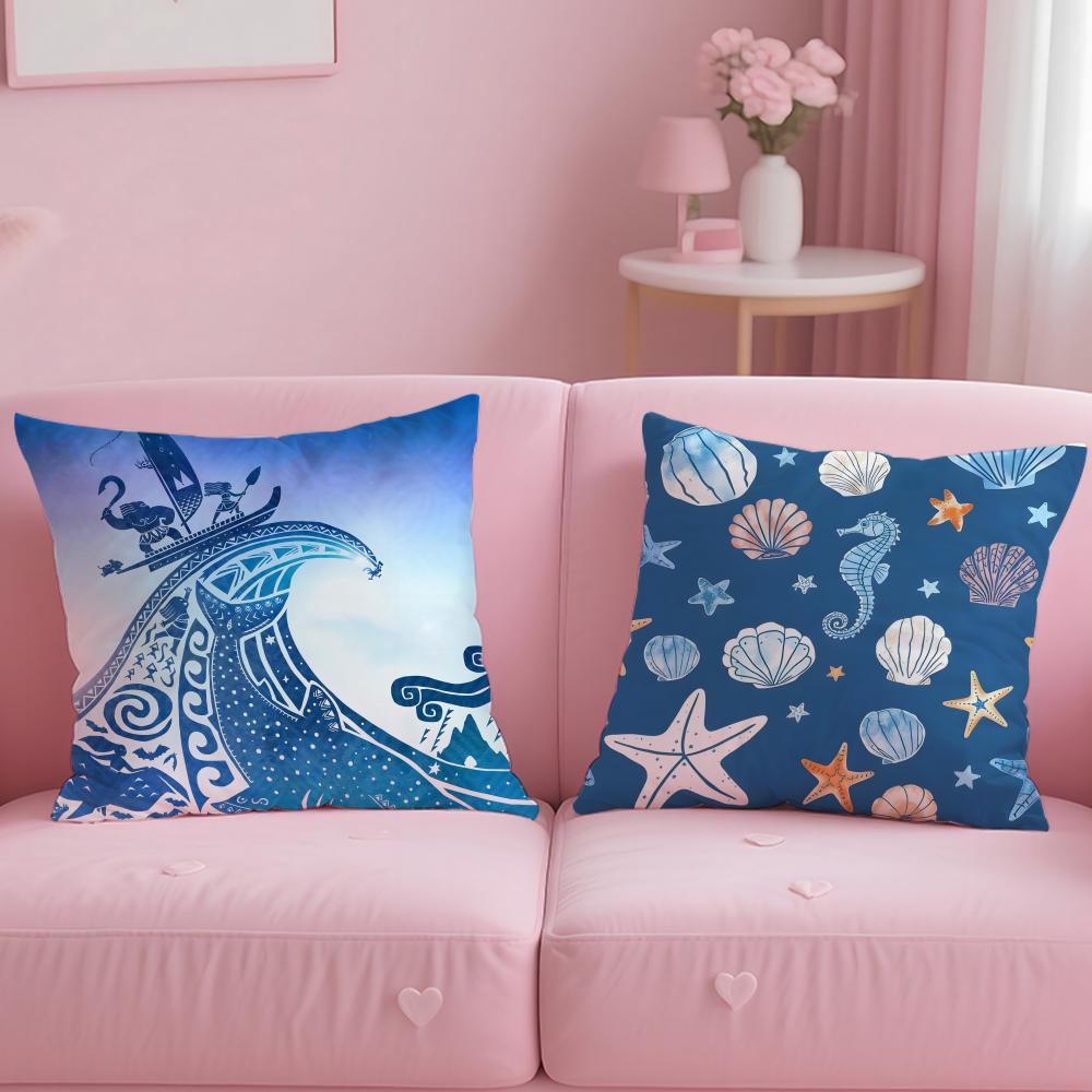Light blue ocean ripple Cushio - Lighting Decor And Beyond บทวิจารณ์และราคา