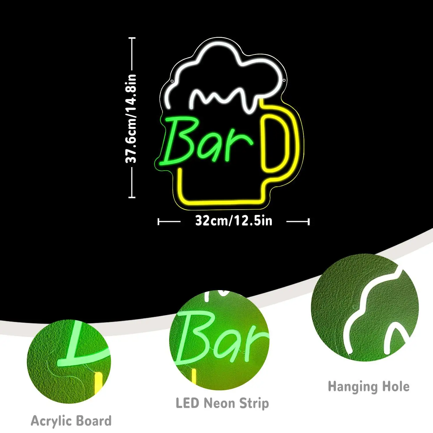 Beer Bar Neon Sign USB Dimmabl - Lighting Decor Bedroom บทวิจารณ์และราคา