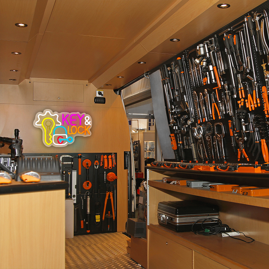 Key and Lock Neon Sign LED Neo - Lighting Decor Rentals บทวิจารณ์และราคา