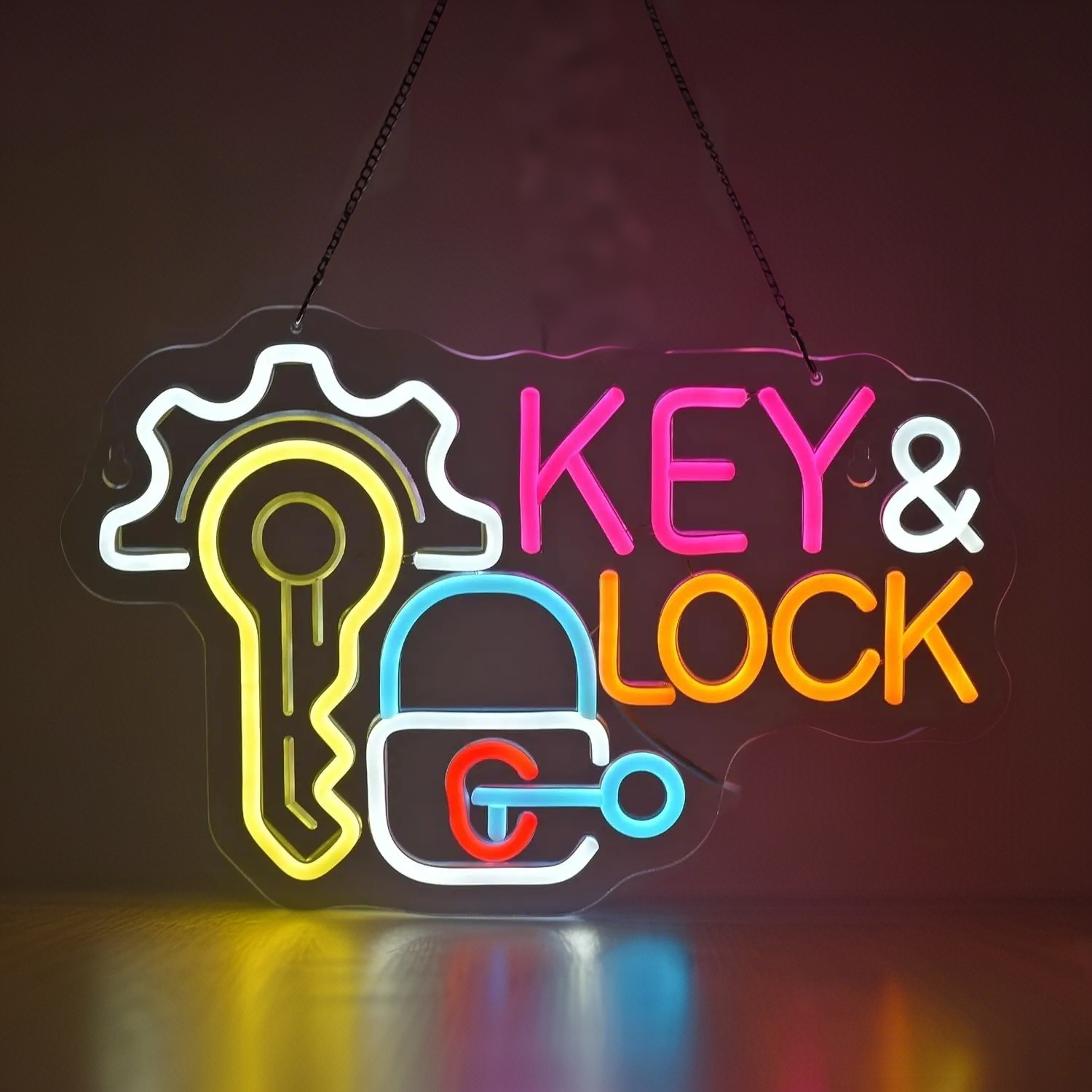 Key Lock Neon Sign Light Hangi - Lighting Decor Rentals บทวิจารณ์และราคา
