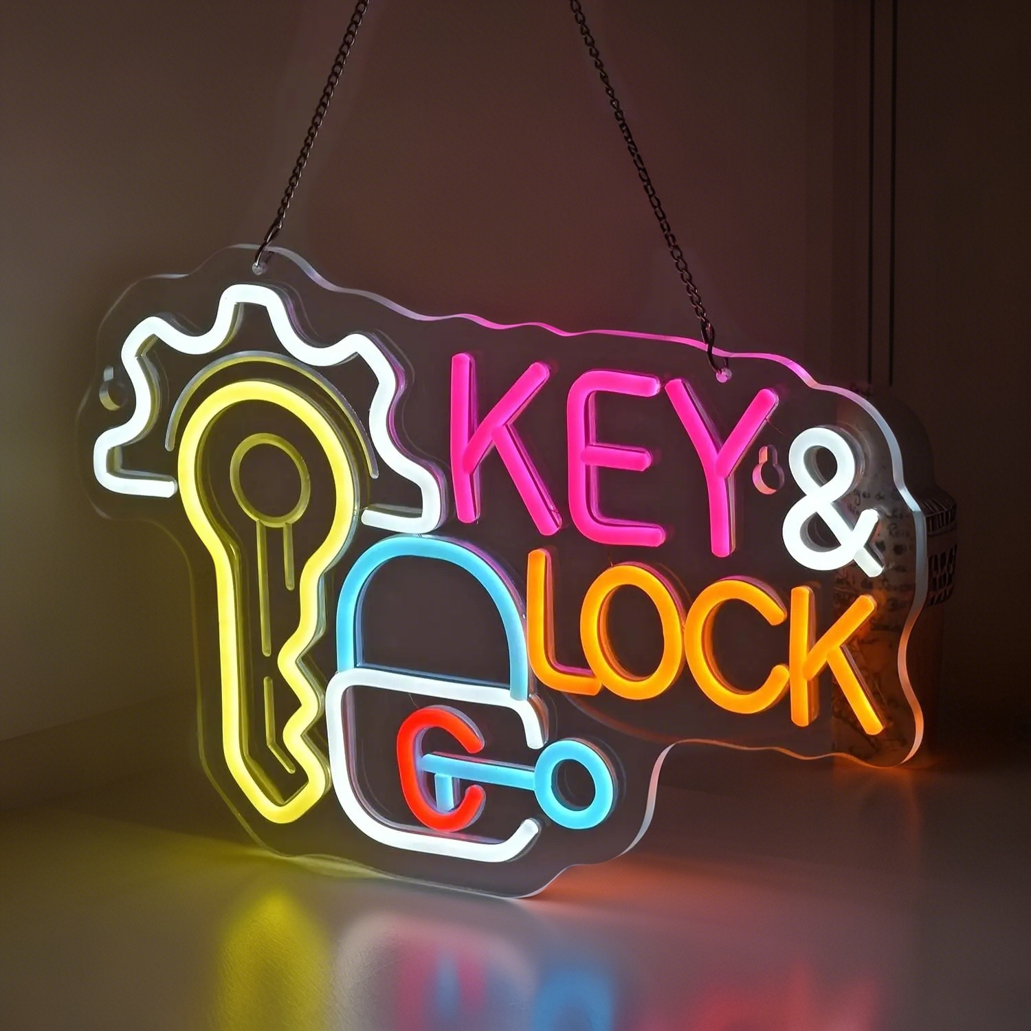Key Lock Neon Sign Light Hangi - Lighting Decor Rentals บทวิจารณ์และราคา