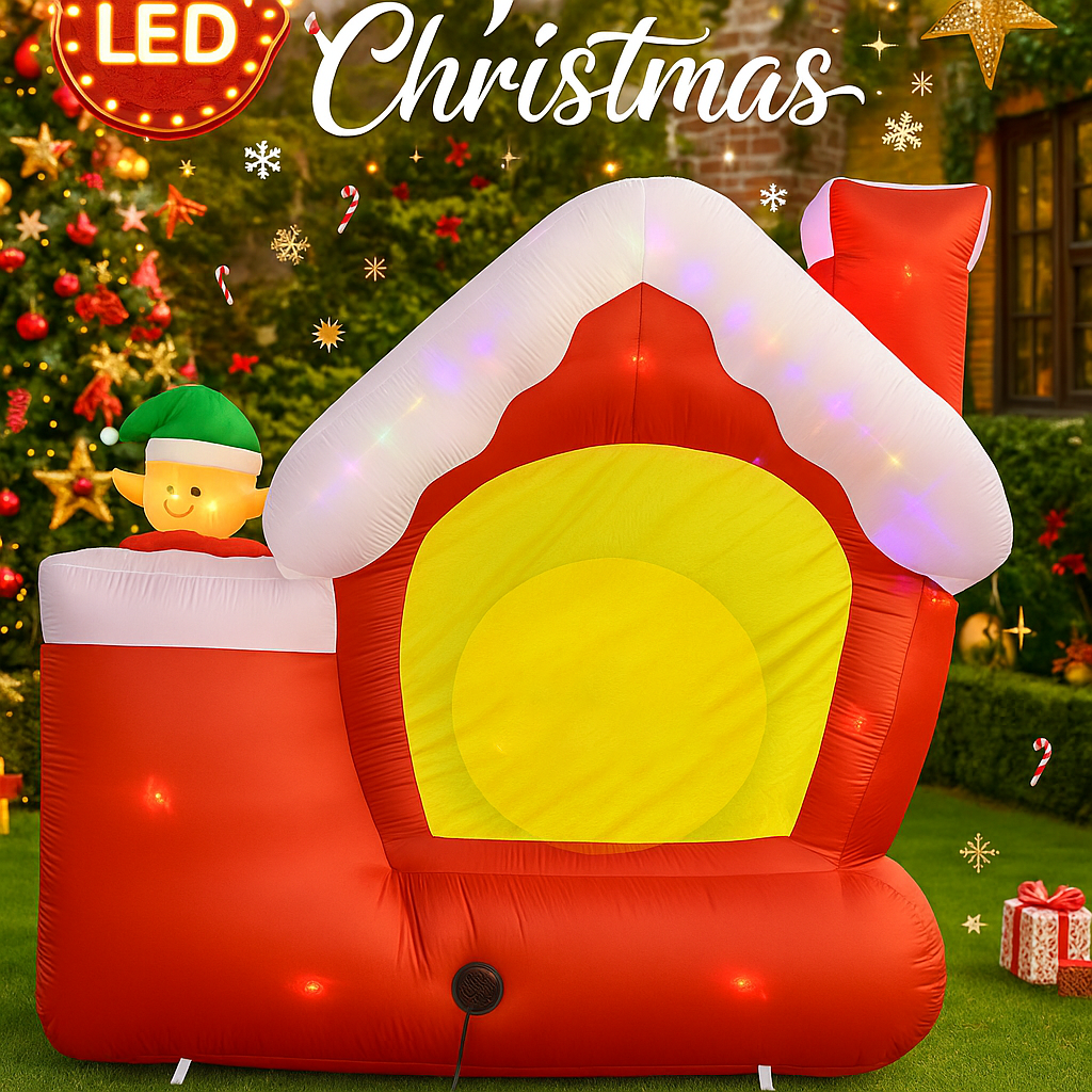 7FT Giant Christmas Inflatable - Santa'S Elves Holiday Lighting & Decor Llc บทวิจารณ์และราคา