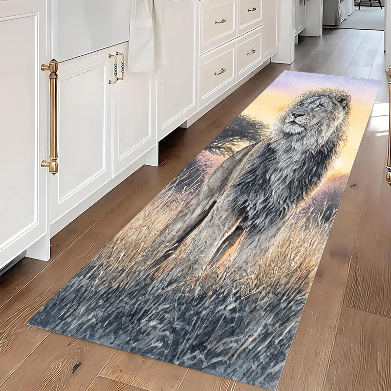 Lion Print Runner Rug Realisti - Home Decor Lighting Wholesale บทวิจารณ์และราคา