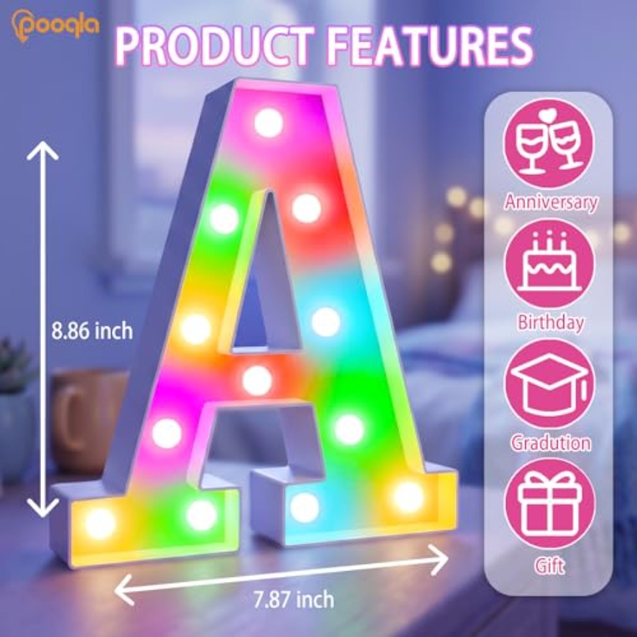 Colorful LED marquee letter li - Light Up Letters Marquee บทวิจารณ์และราคา