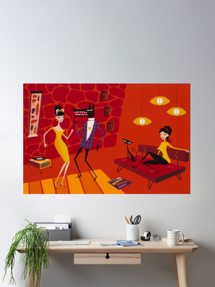 Josh Agle Bossa Nova Now Photo - Nova Decor & Lighting Vase Glass Brun 26Cm บทวิจารณ์และราคา