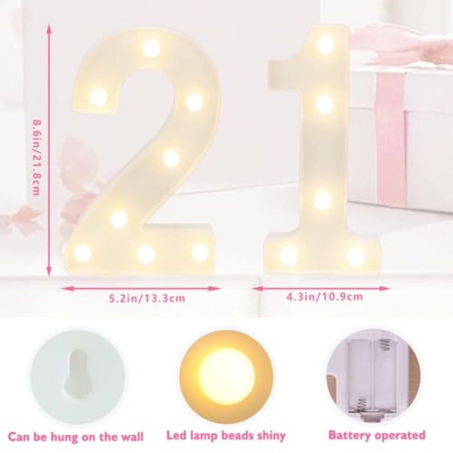 21 LED Marquee Number, 21st Bi - Light Up Letters Marquee บทวิจารณ์และราคา