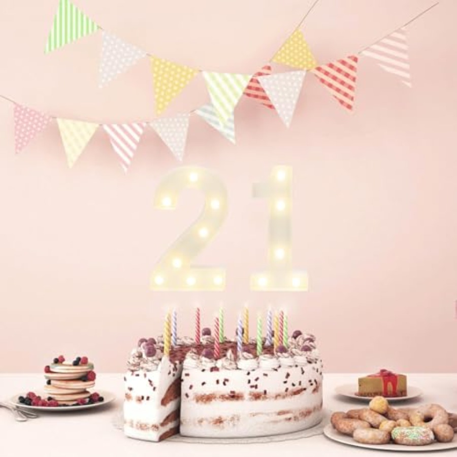 21 LED Marquee Number, 21st Bi - Light Up Letters Marquee บทวิจารณ์และราคา