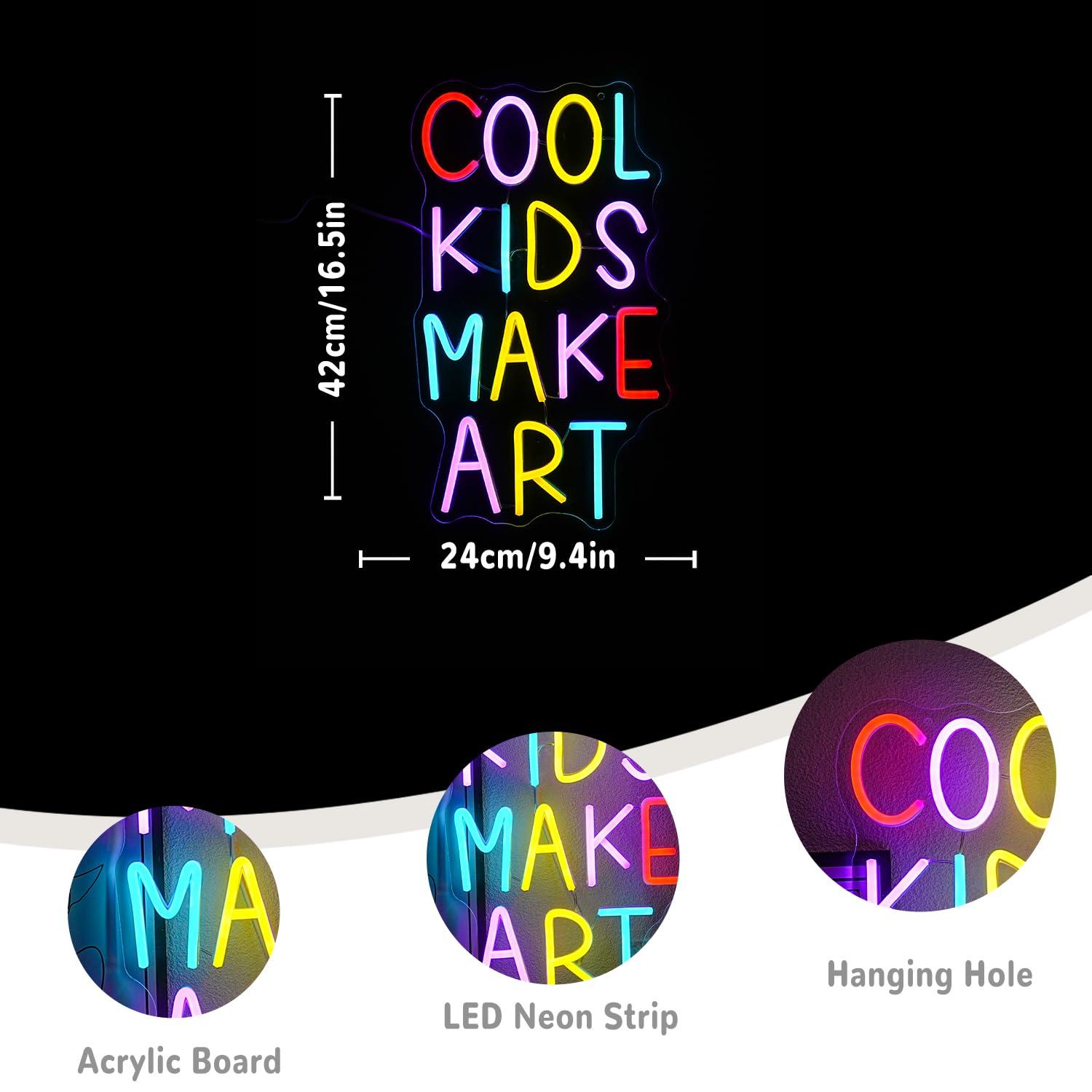 Cool Kids Make Art Neon Sign U - Lighting Decor Bedroom บทวิจารณ์และราคา