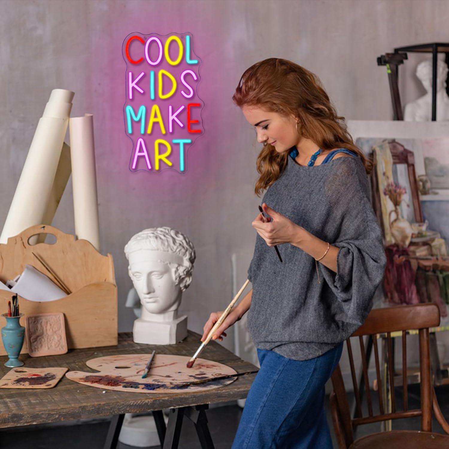 Cool Kids Make Art Neon Sign U - Lighting Decor Bedroom บทวิจารณ์และราคา