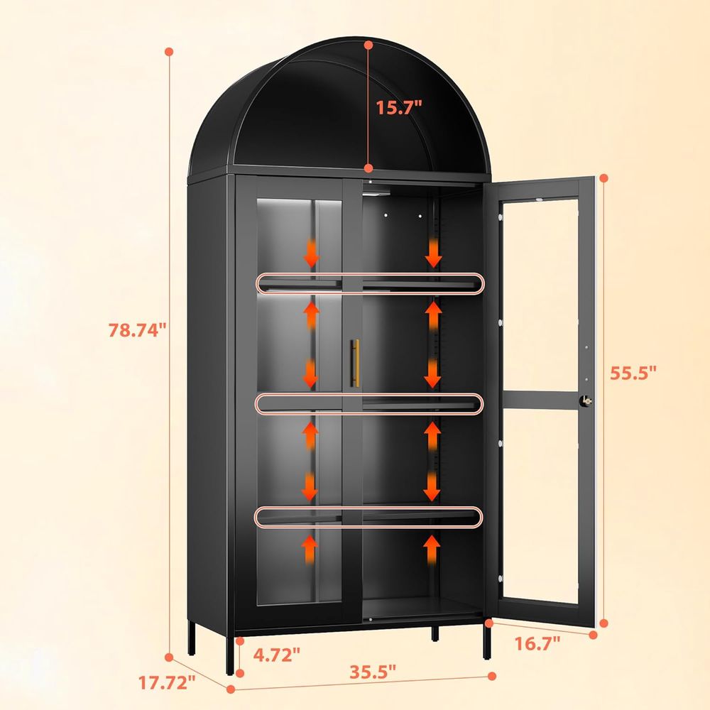 78.74 Tall Metal Arched Cabine - Lighting & Home Decor Studio บทวิจารณ์และราคา