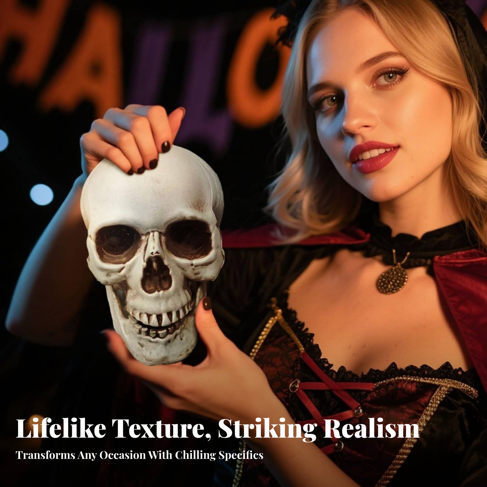 Realistic Skull Model Horror T - Lighting Decorative บทวิจารณ์และราคา