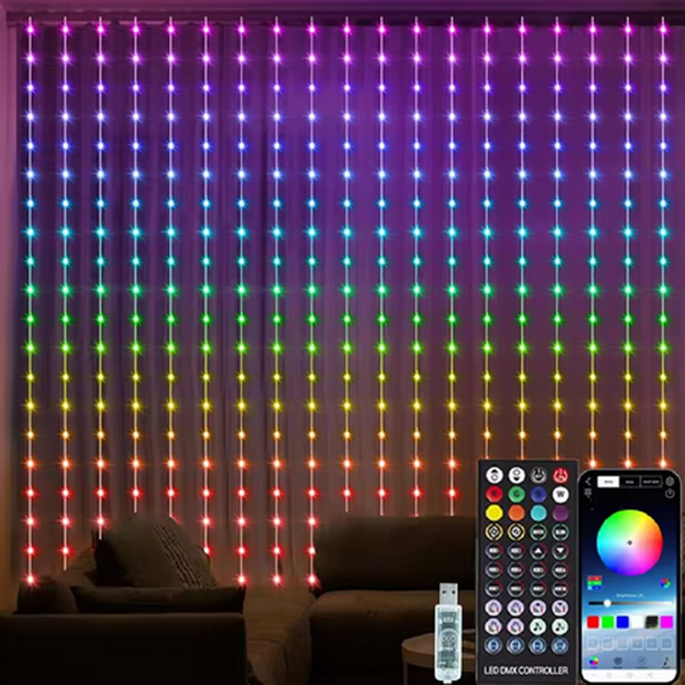 3M RGB Smart LED Curtain Light - Lighting Decor Bedroom บทวิจารณ์และราคา