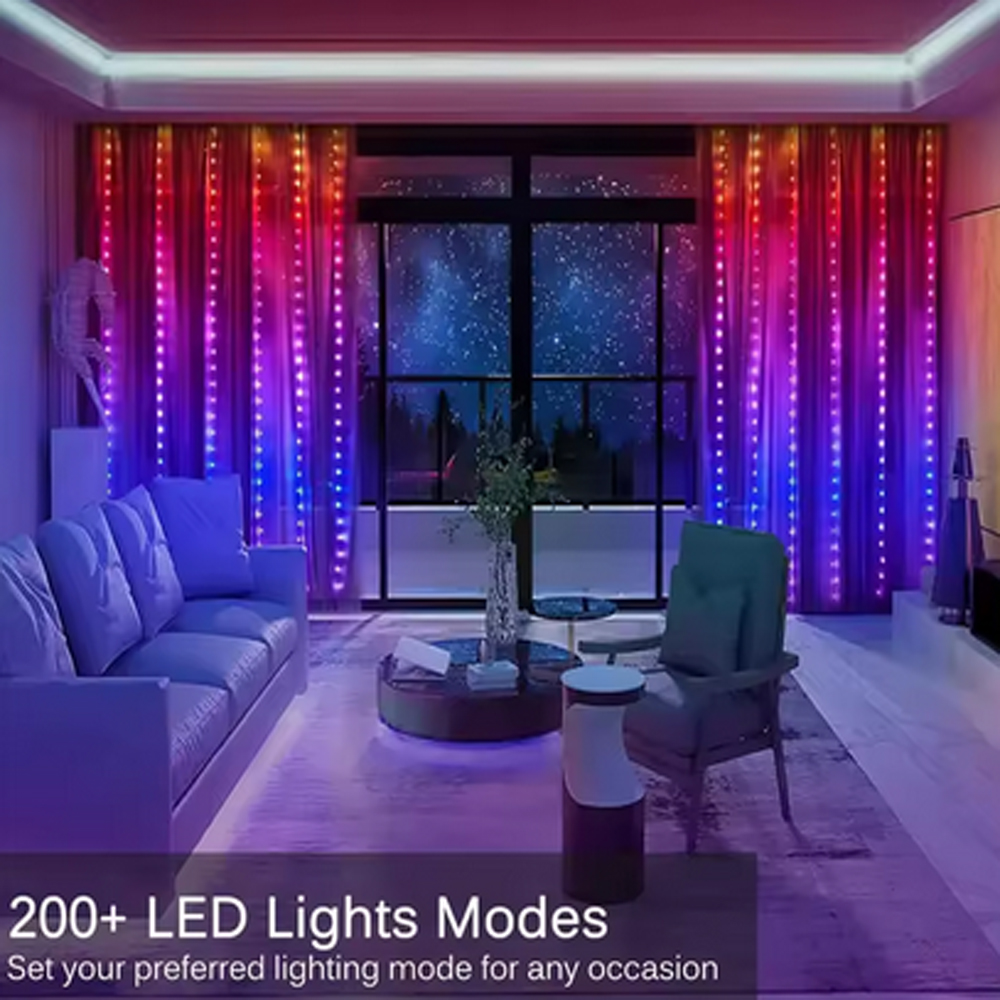3M RGB Smart LED Curtain Light - Lighting Decor Bedroom บทวิจารณ์และราคา
