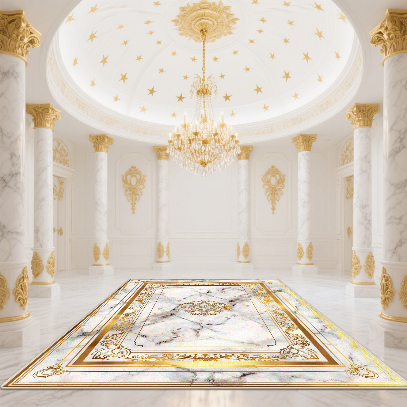 Modern White Gold Marble Patte - Home Decor Lighting Wholesale บทวิจารณ์และราคา