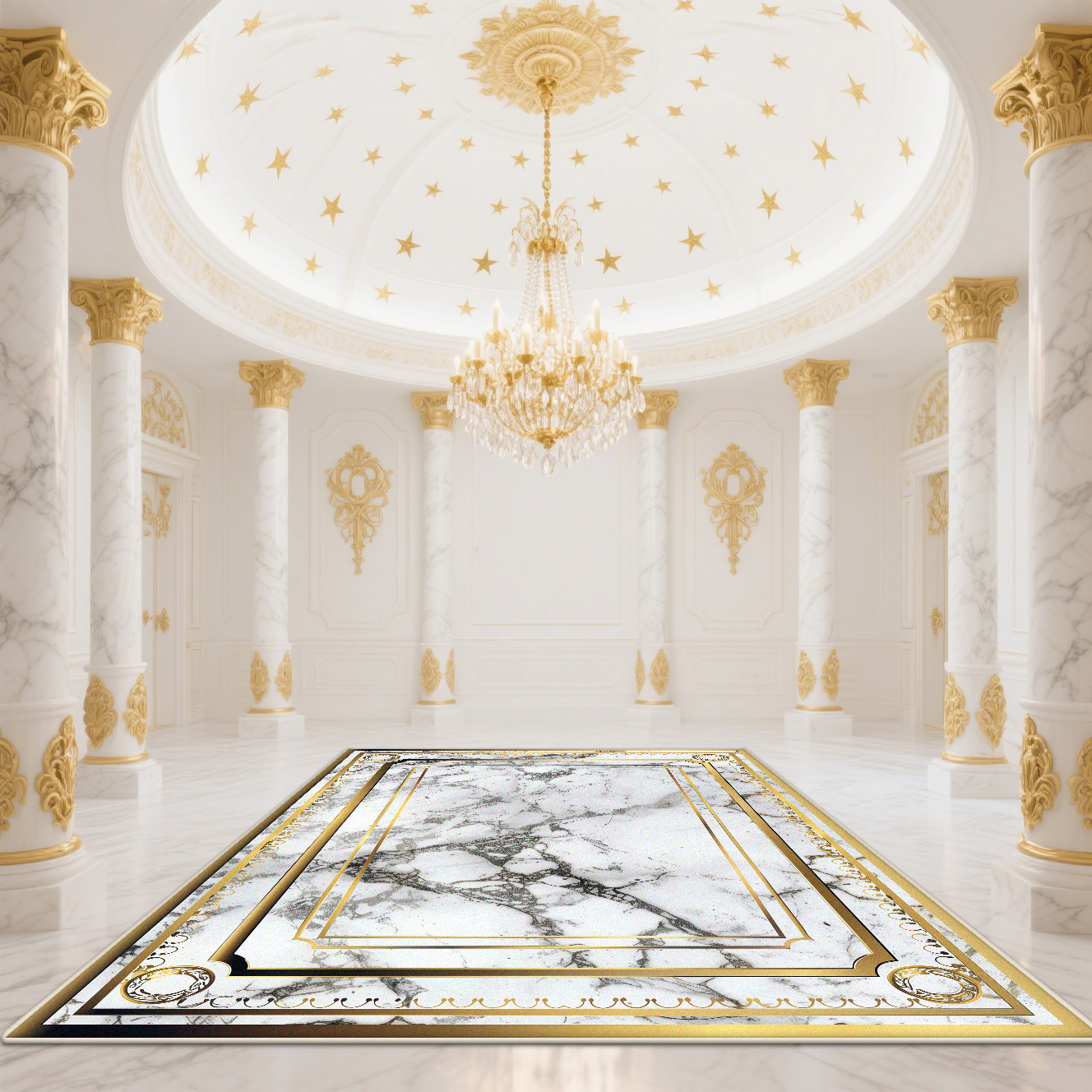 Modern White Gold Marble Patte - Home Decor Lighting Wholesale บทวิจารณ์และราคา