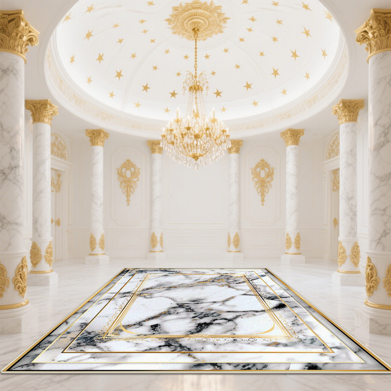 Modern White Gold Marble Patte - Home Decor Lighting Wholesale บทวิจารณ์และราคา