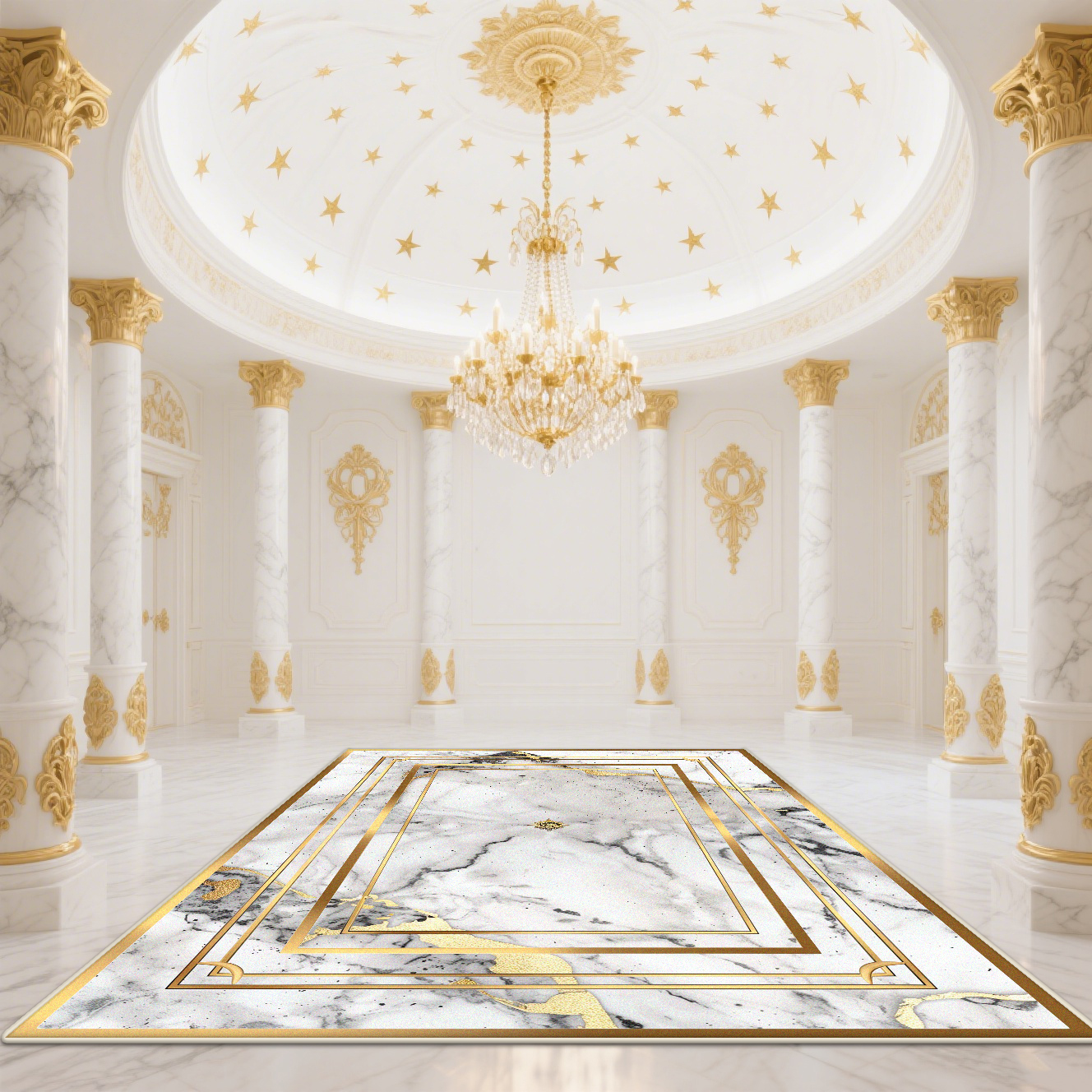 Modern White Gold Marble Patte - Home Decor Lighting Wholesale บทวิจารณ์และราคา