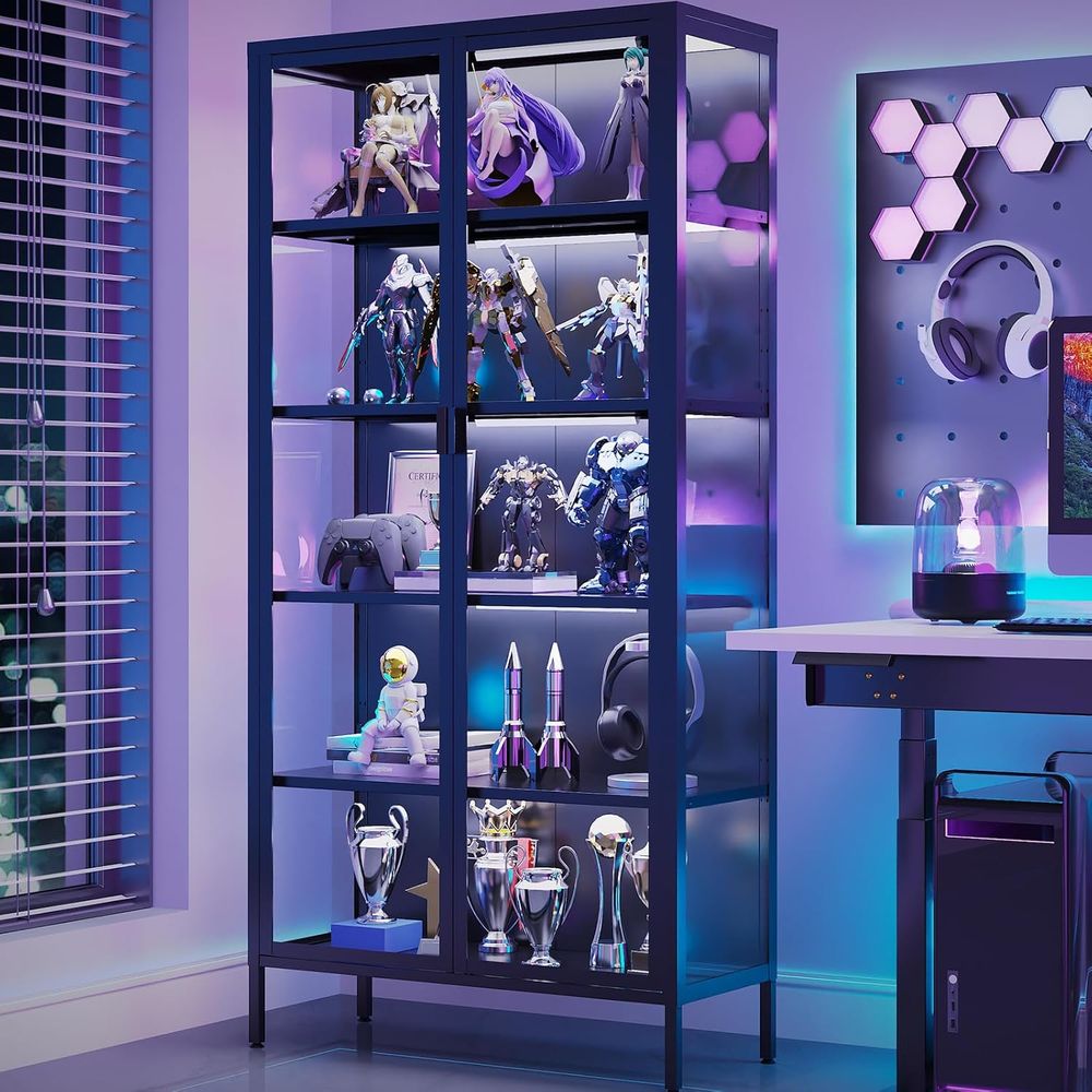 71 High Glass Curio Cabinet wi - Lighting & Home Decor Studio บทวิจารณ์และราคา