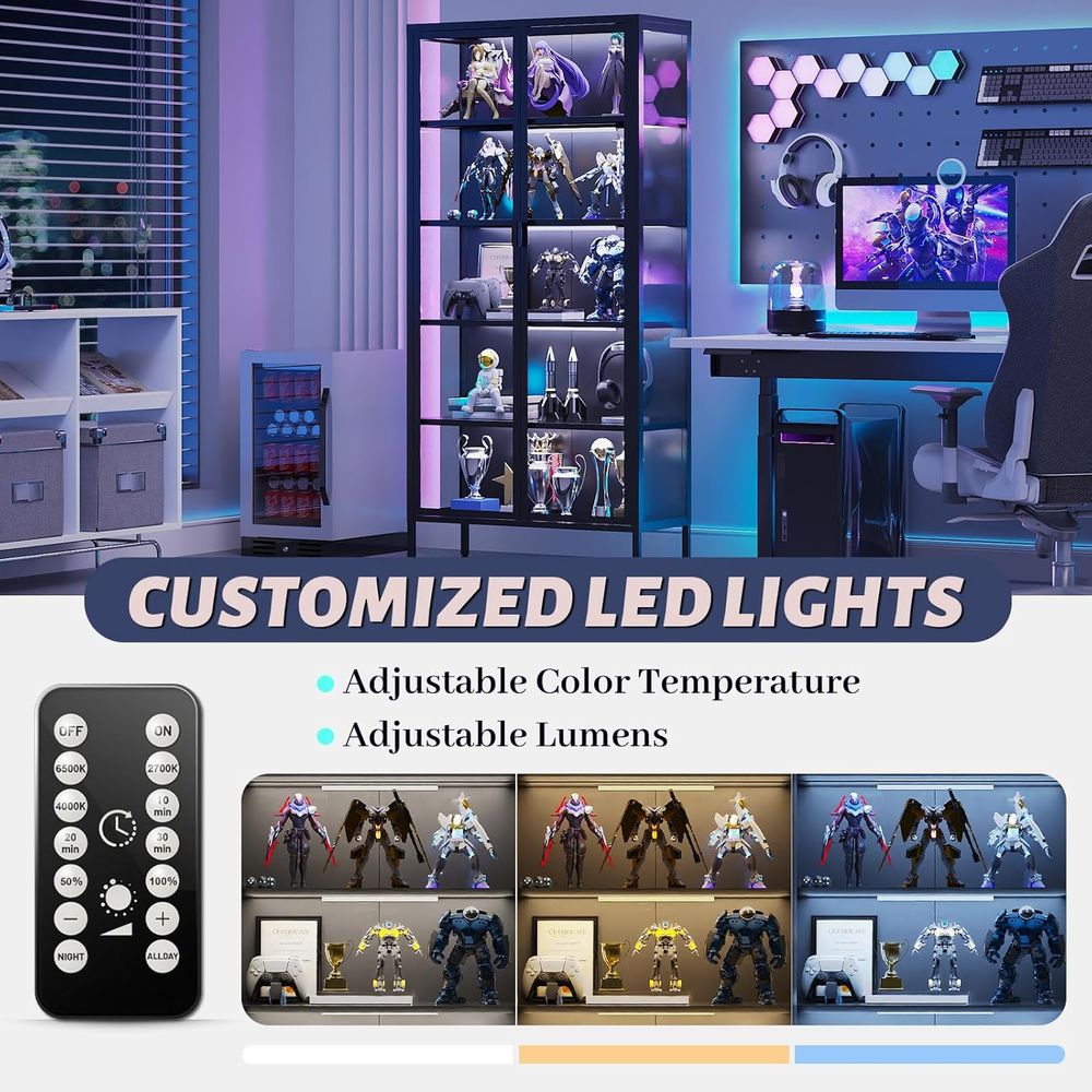 71 High Glass Curio Cabinet wi - Lighting & Home Decor Studio บทวิจารณ์และราคา