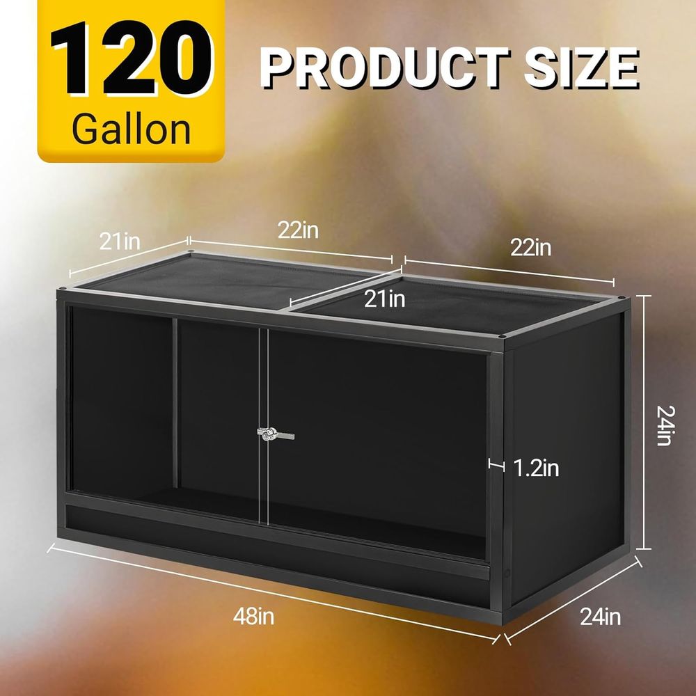 Reptile Enclosure 48x24x24 inc - Gecko Lighting & Decor บทวิจารณ์และราคา