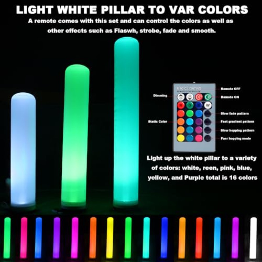 Inflatable LED Tube Column Lig - Lighting Decor Rentals บทวิจารณ์และราคา