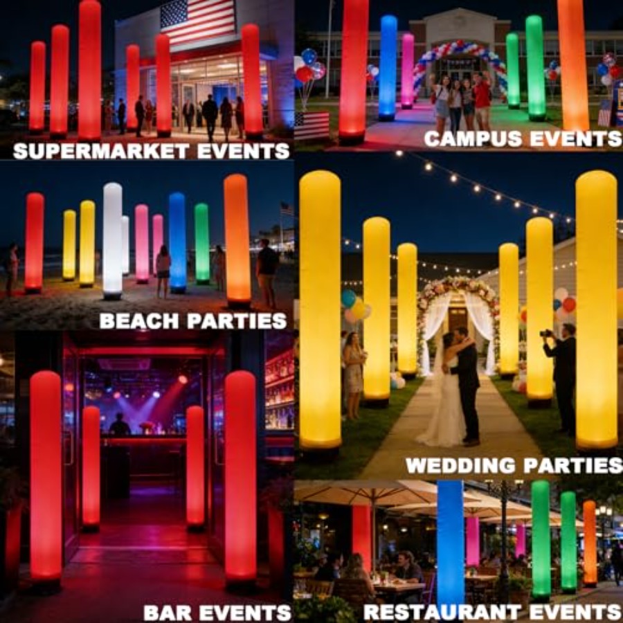 Inflatable LED Tube Column Lig - Lighting Decor Rentals บทวิจารณ์และราคา