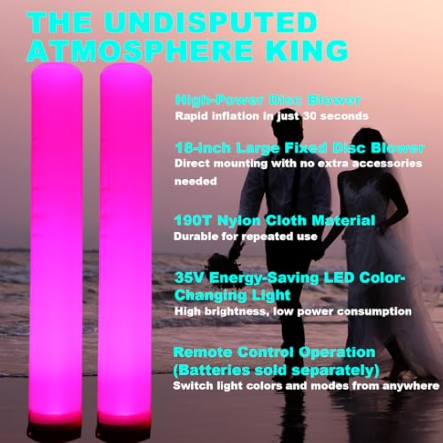 Inflatable LED Tube Column Lig - Lighting Decor Rentals บทวิจารณ์และราคา