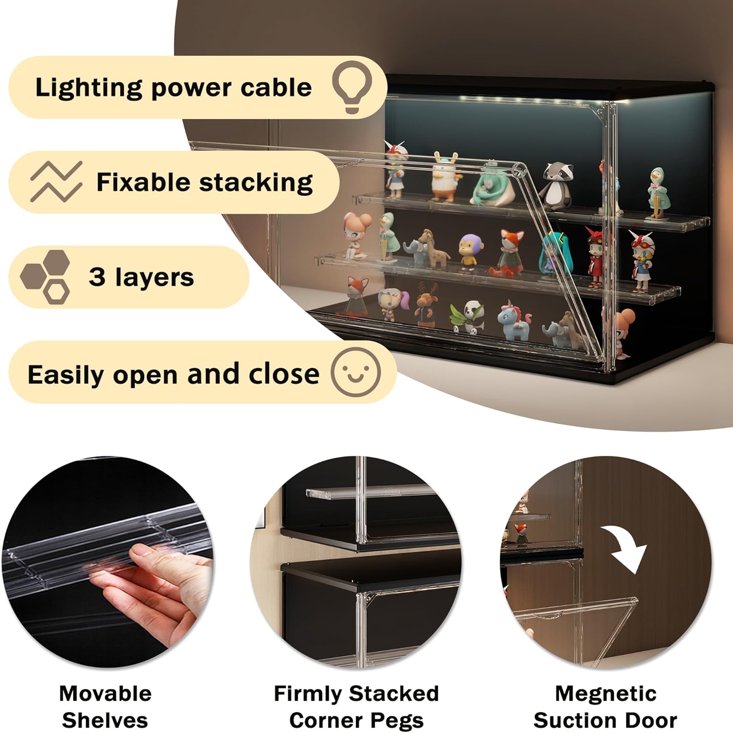 3-Tier Stackable LED Display C - Lighting & Home Decor Studio บทวิจารณ์และราคา