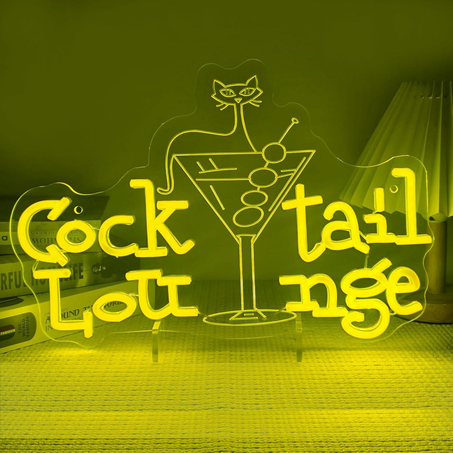 Cocktail Lounge Neon Sign Dimm - Lighting Decor For Home บทวิจารณ์และราคา