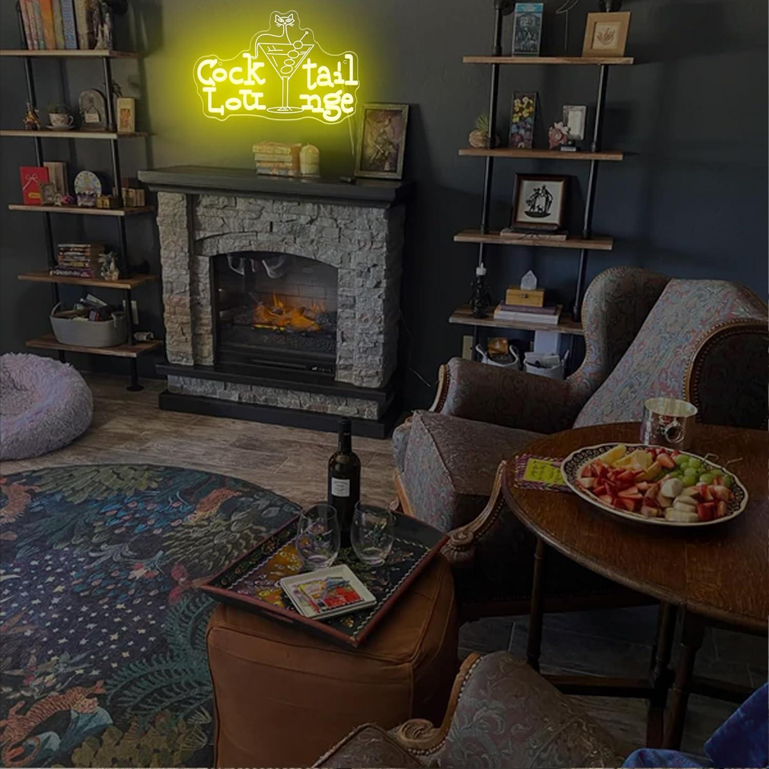 Cocktail Lounge Neon Sign Dimm - Lighting Decor For Home บทวิจารณ์และราคา